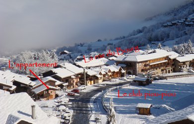 L'appartement  louer  Valmorel en Savoie et Ecole du ski franais