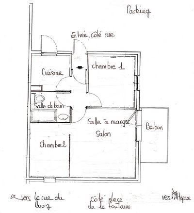 Plan de l'appartement  louer de Valmorel